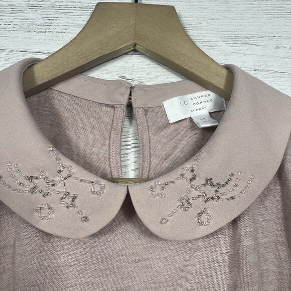 Lauren Conrad womens pink sleeveless blouse size medium ligthweight office - Picture 2 of 6